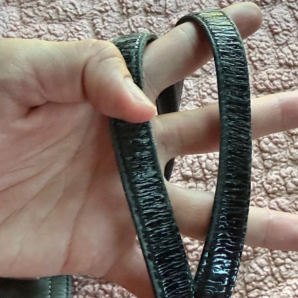 Vintage Coach Leather Tote Bag Black Large Shoulder Bag Classic Everyday Purse - Picture 14 of 17